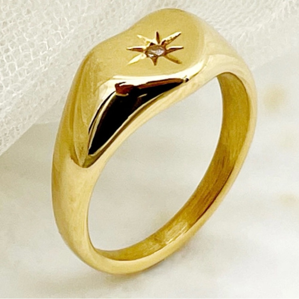 Tarnish-Free Heart Star Ring ✨